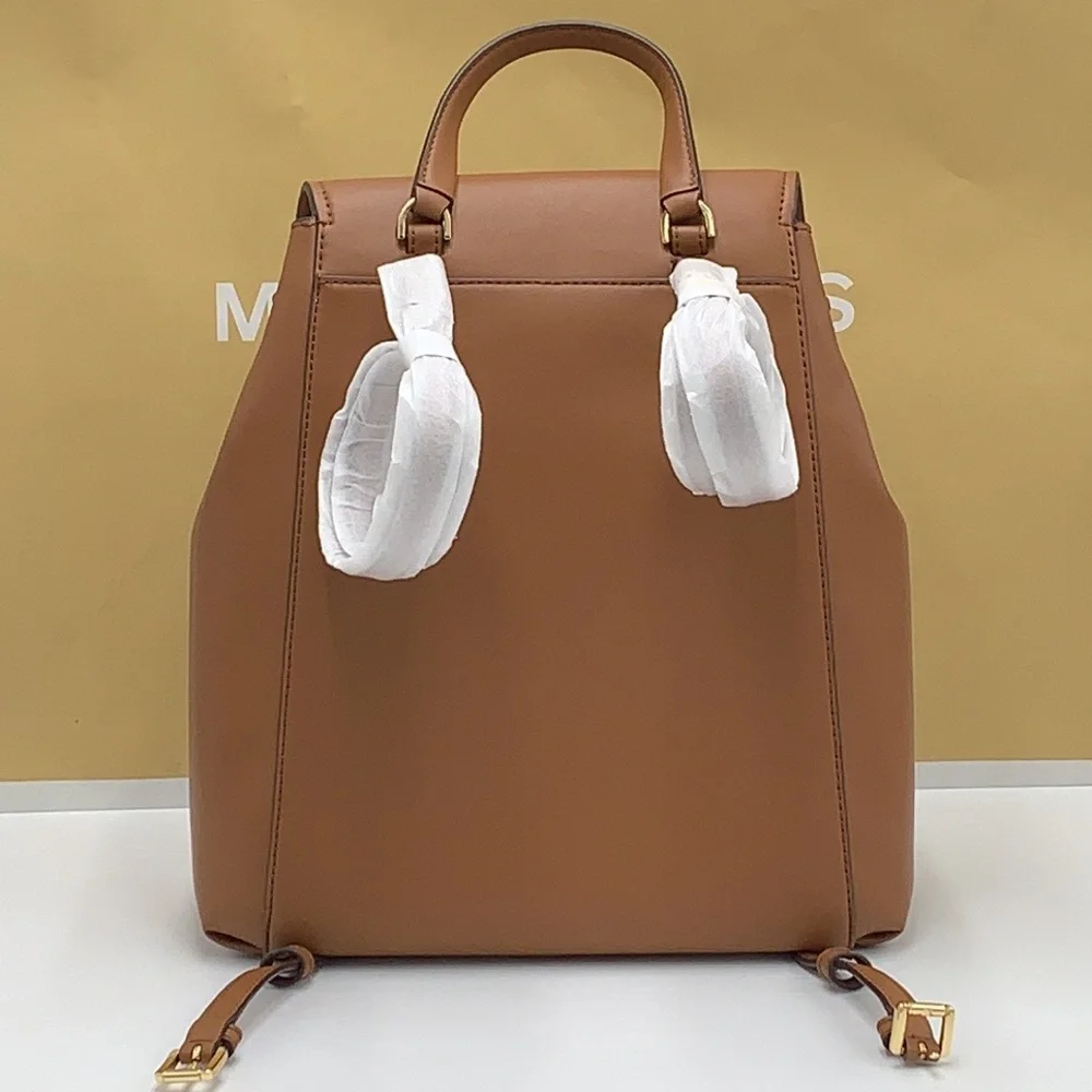 MICHAEL KORS PHOEBE MEDIUM DRAWSTRING BACKPACK BROWN SIGNATURE COLOR - Picture 13 of 16